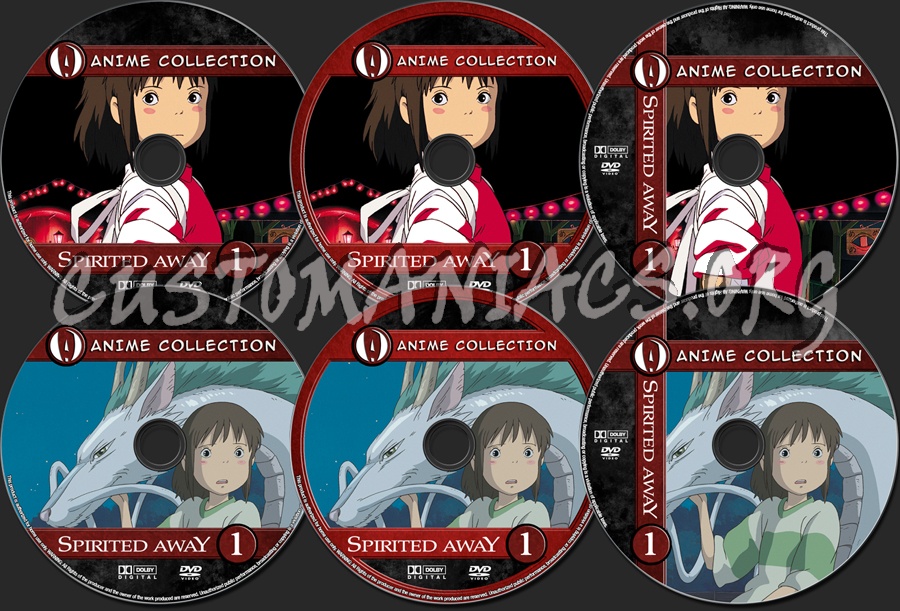 Anime Collection Spirited Away dvd label