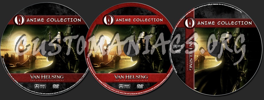 Anime Collection Van Helsing London Assignment dvd label