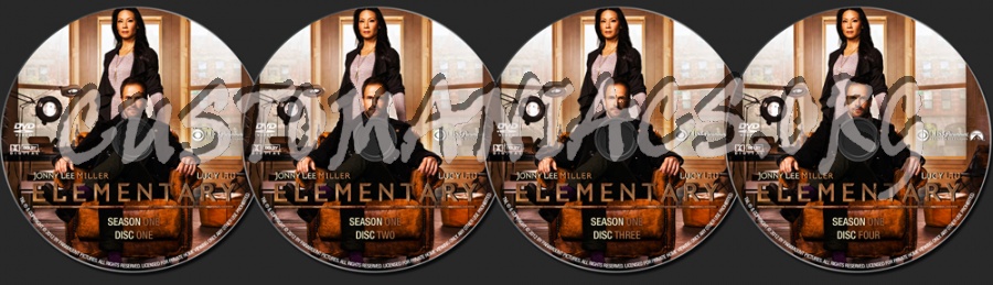 Elementary dvd label
