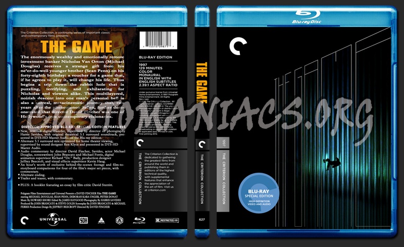 627 - The Game (1997) blu-ray cover
