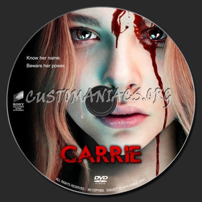 Carrie (2013) dvd label