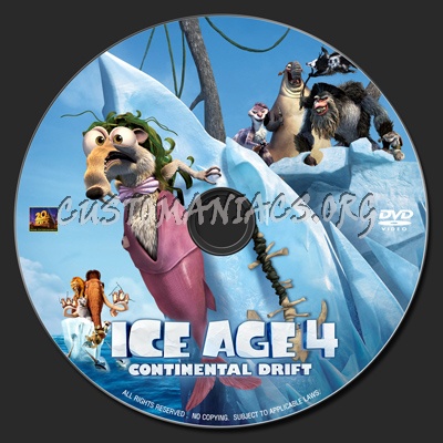 Ice Age 4 : Continental Drift (2012) dvd label