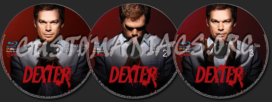 Dexter Season 6 blu-ray label