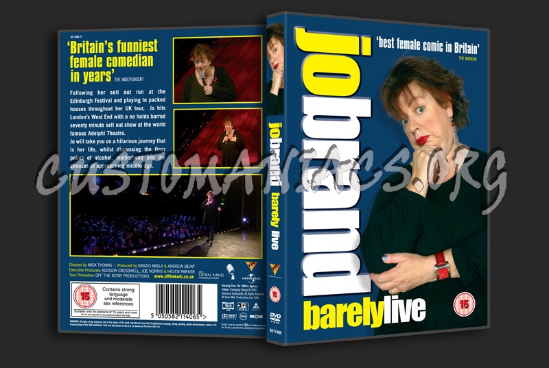 Jo Brand Barely Live dvd cover