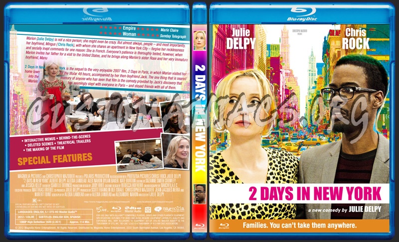 2 Days in New York blu-ray cover