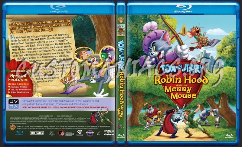 Tom and Jerry: Robin Hood and His Merry Mouse blu-ray cover