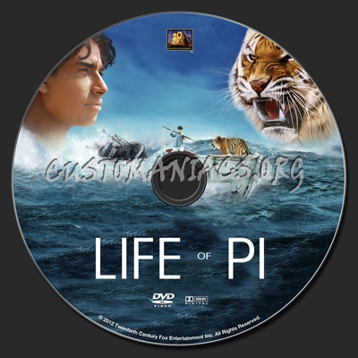 Life of Pi dvd label