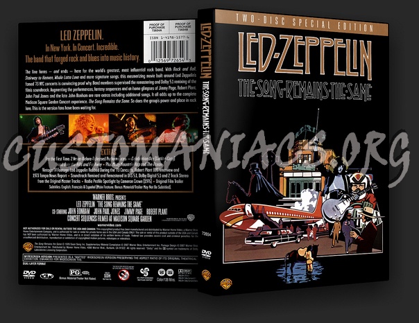 Led Zeppelin The Song Remains The Same dvd cover