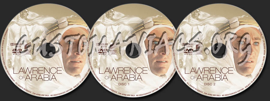 Lawrence of Arabia dvd label