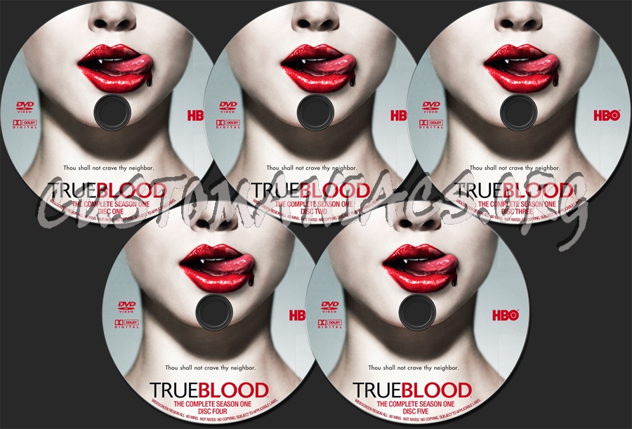 True Blood Season One dvd label