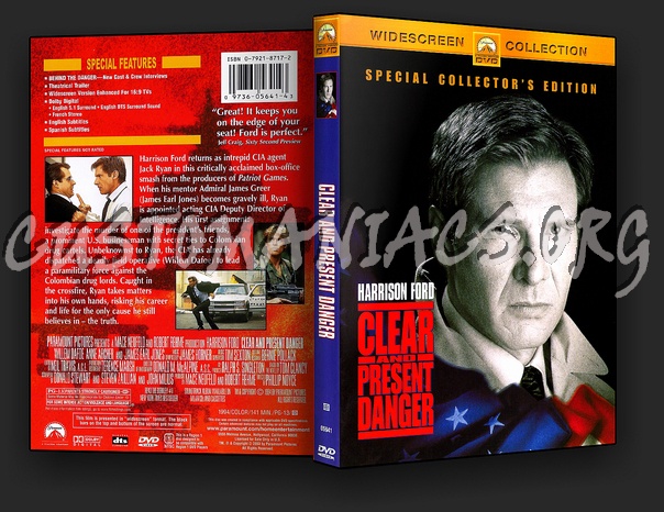 Clear and Present Danger dvd cover