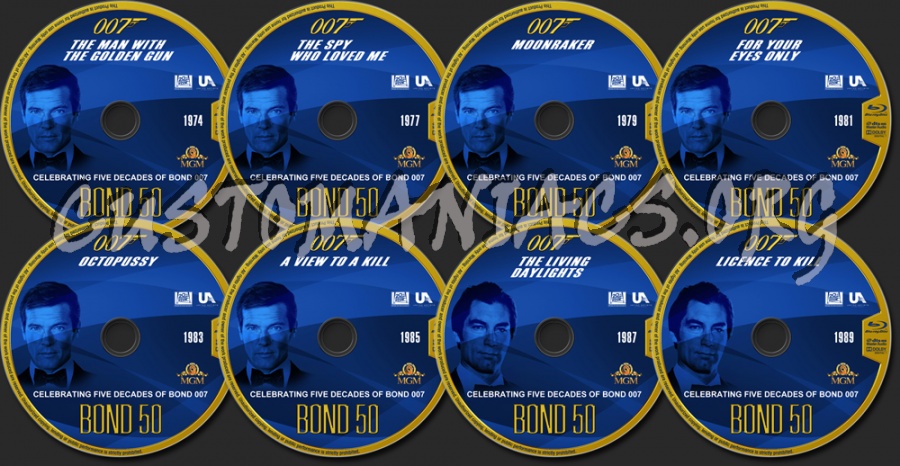 James Bond - 50th Anniversary Edition blu-ray label