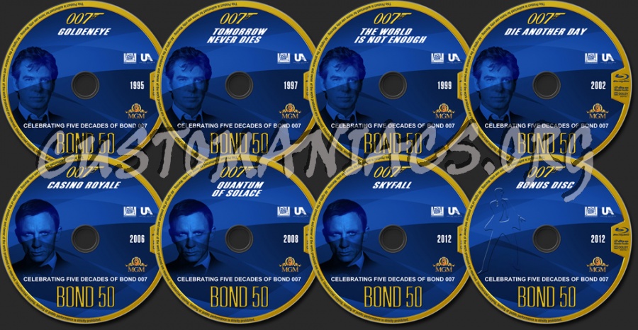 James Bond - 50th Anniversary Edition blu-ray label
