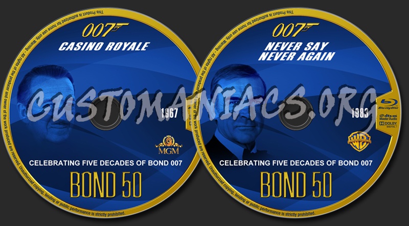 James Bond - 50th Anniversary Edition blu-ray label