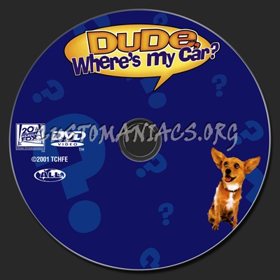 Dude Where's My Car dvd label