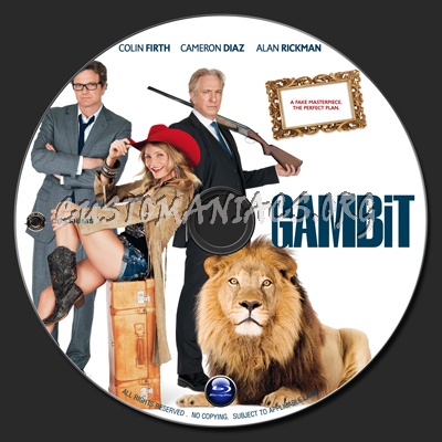 Gambit (2013) blu-ray label
