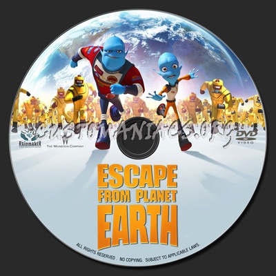 Escape From Planet Earth (2013) dvd label