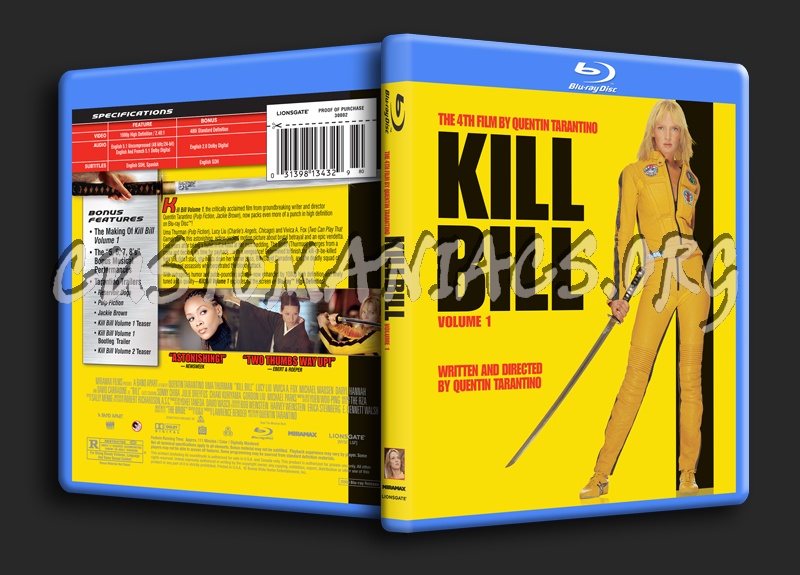 Kill Bill Volume 1 blu-ray cover