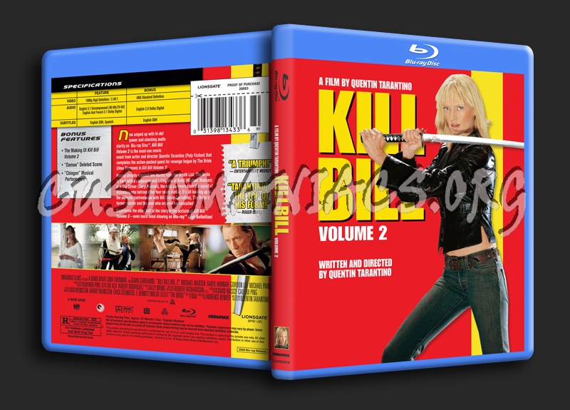 Kill Bill Volume 2 blu-ray cover
