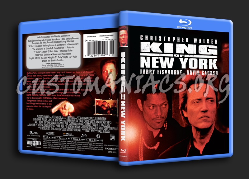 King of New York blu-ray cover