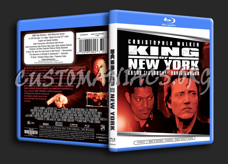 King of New York blu-ray cover