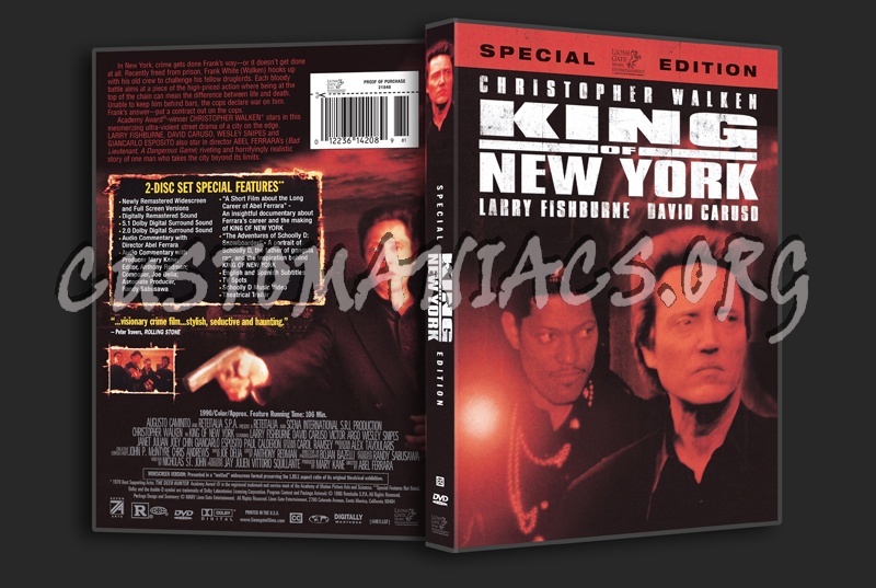 King of New York dvd cover