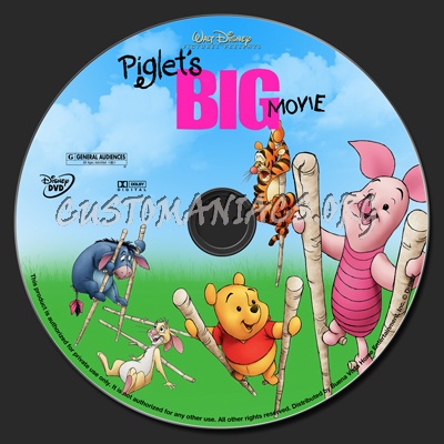 Piglet's Big Movie dvd label