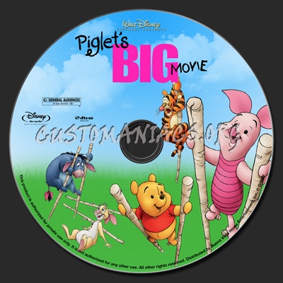 Piglet's Big Movie blu-ray label