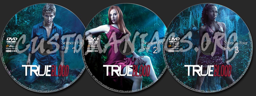 True Blood Season 4 dvd label