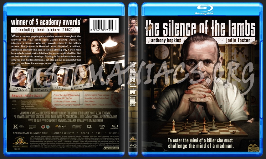 The Silence of the Lambs blu-ray cover