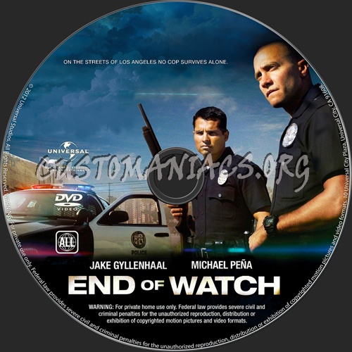 End of Watch dvd label