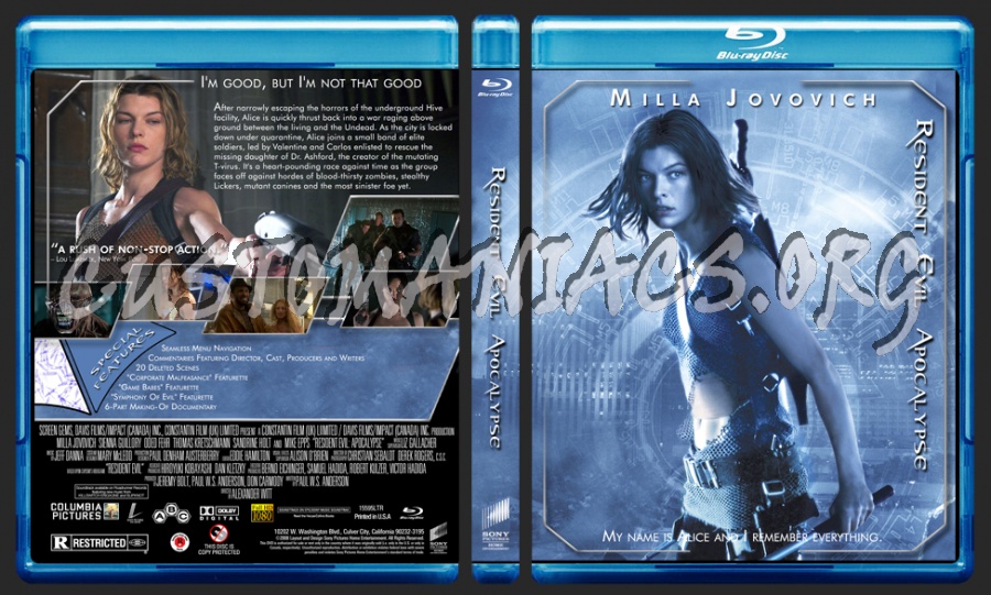 Resident Evil Apocalypse blu-ray cover