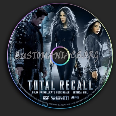 Total Recall (2012) dvd label
