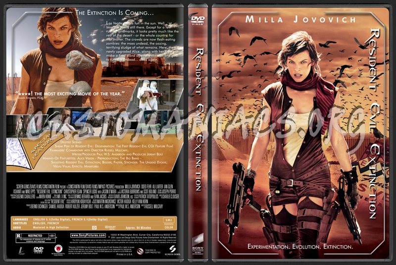 Resident Evil Extinction dvd cover