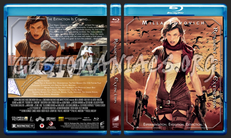 Resident Evil Extinction blu-ray cover