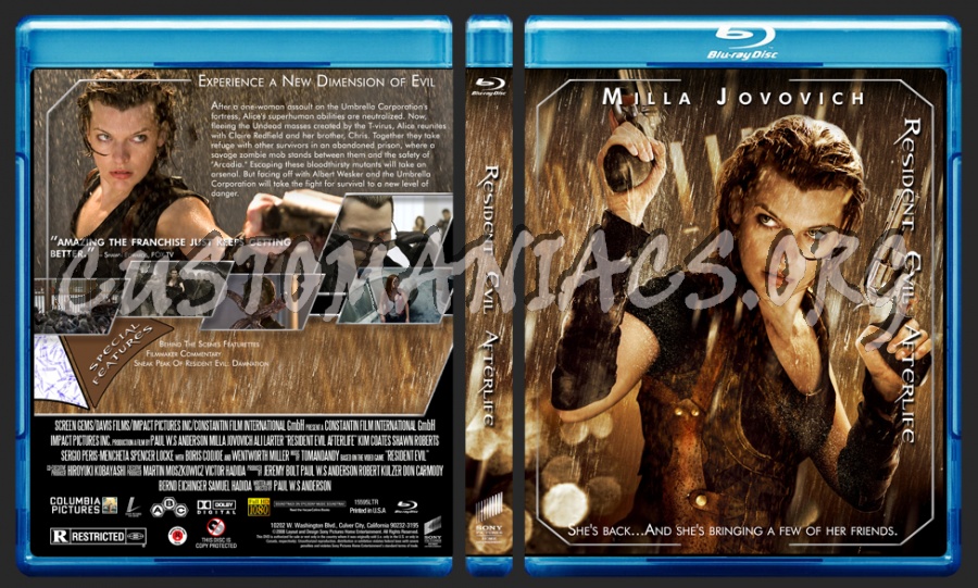 Resident Evil Afterlife blu-ray cover