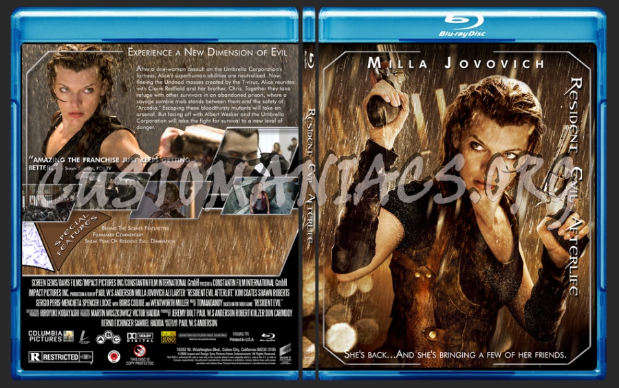 Resident Evil Afterlife blu-ray cover