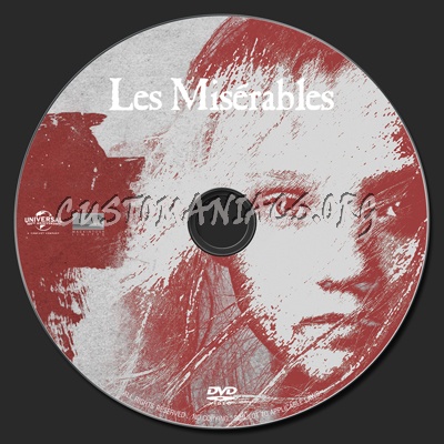 Les Miserables (2012) dvd label