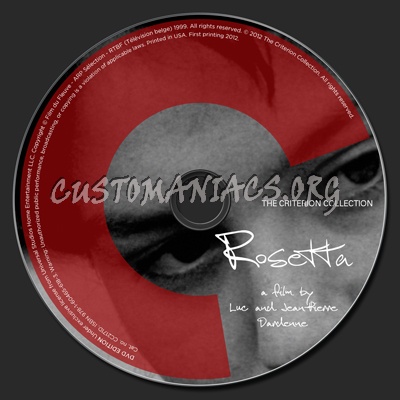 621-- Rosetta dvd label