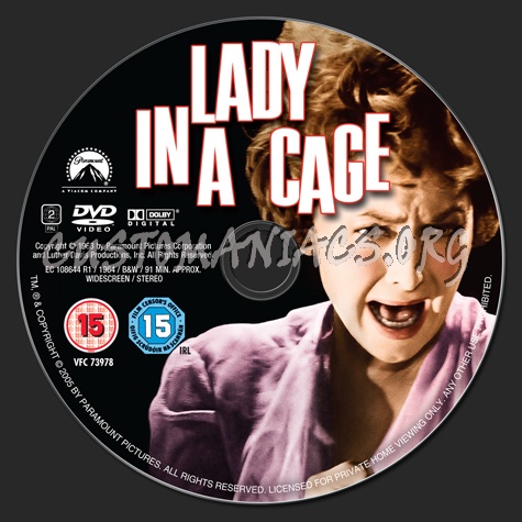 Lady in a Cage dvd label