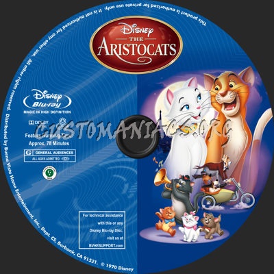 The Aristocats blu-ray label