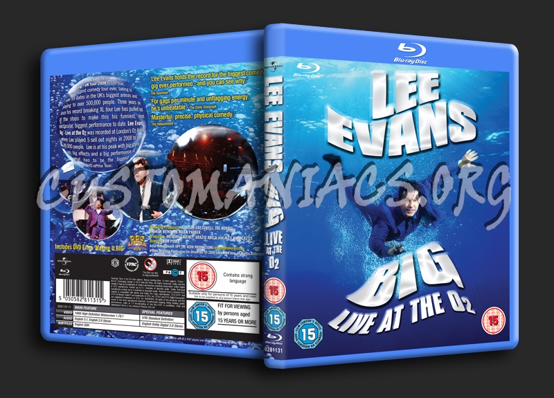 Lee Evans Big Live at the O2 blu-ray cover