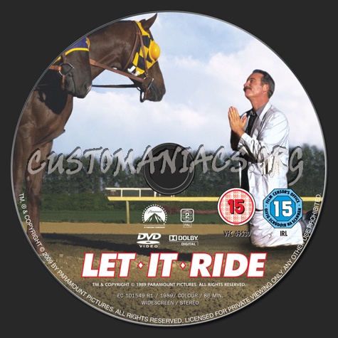 Let It Ride dvd label
