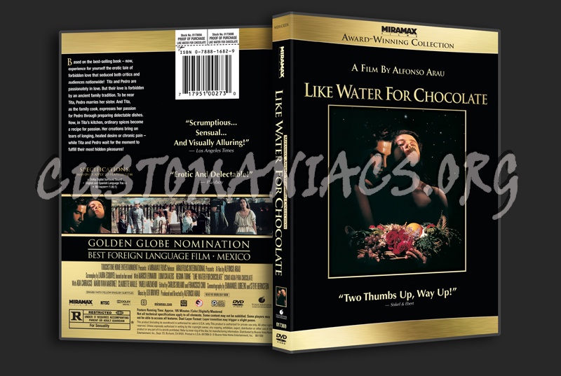 Like Water for Chocolate dvd cover