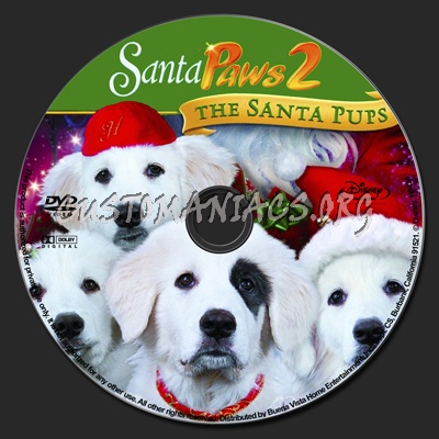 Santa Paws 2 The Santa Pups dvd label