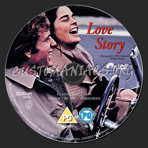 Love Story dvd label