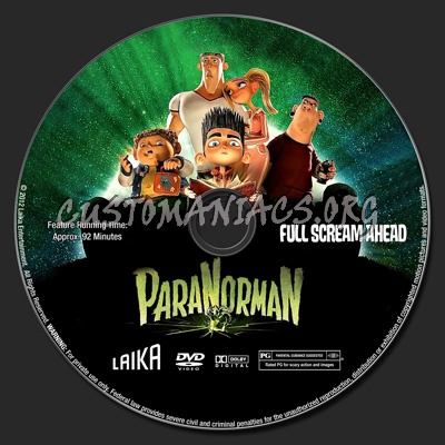 Paranorman dvd label