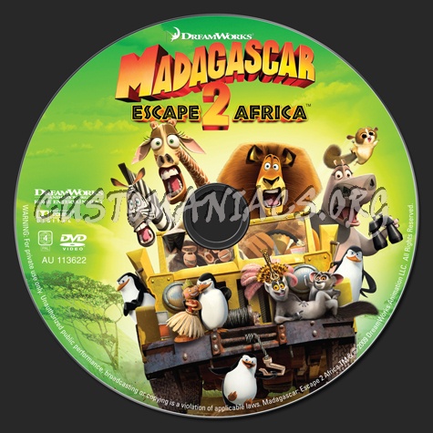 Madagascar 2 dvd label