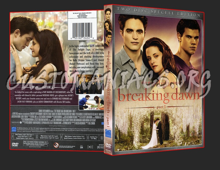 The Twilight Saga - Breaking Dawn Part 1 dvd cover