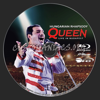 Hungarian Rhapsody Queen Live In Budapest blu-ray label